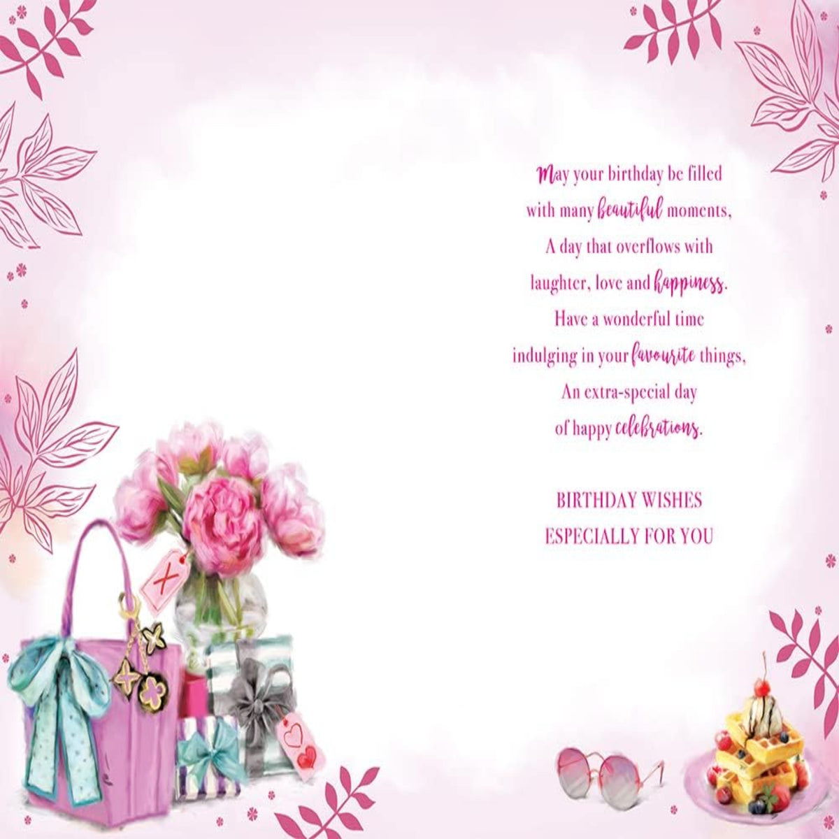 Daughter-in-Law Birthday Card | Handbag & Waffles Design   -   9  x  6 inches