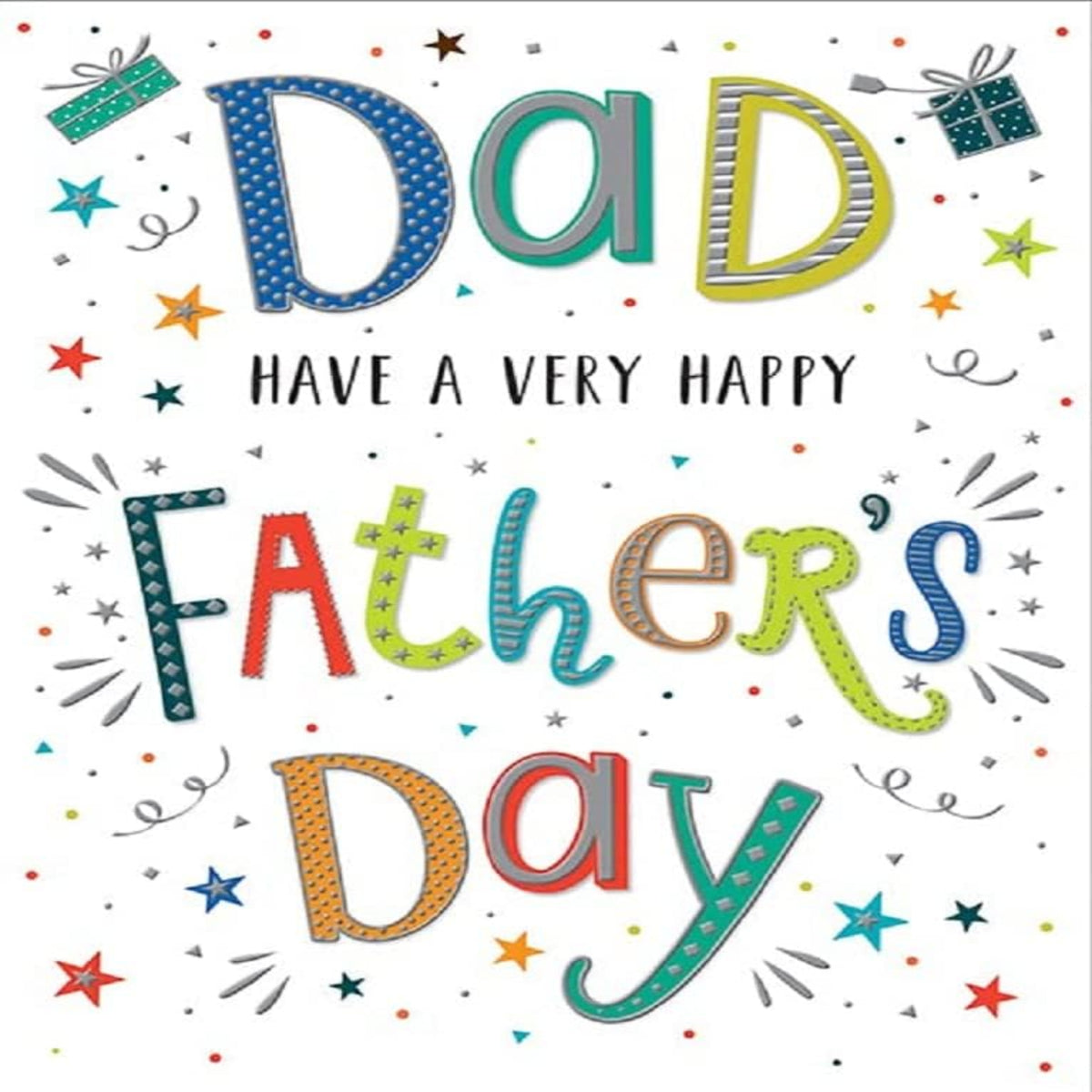 Dazzles Happy Father’s Day Card for Dad   -   8   x  6  inches
