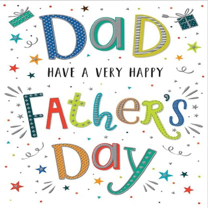 Dazzles Happy Father’s Day Card for Dad   -   8   x  6  inches