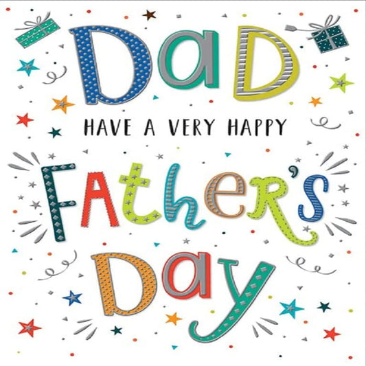Dazzles Happy Father’s Day Card for Dad   -   8   x  6  inches