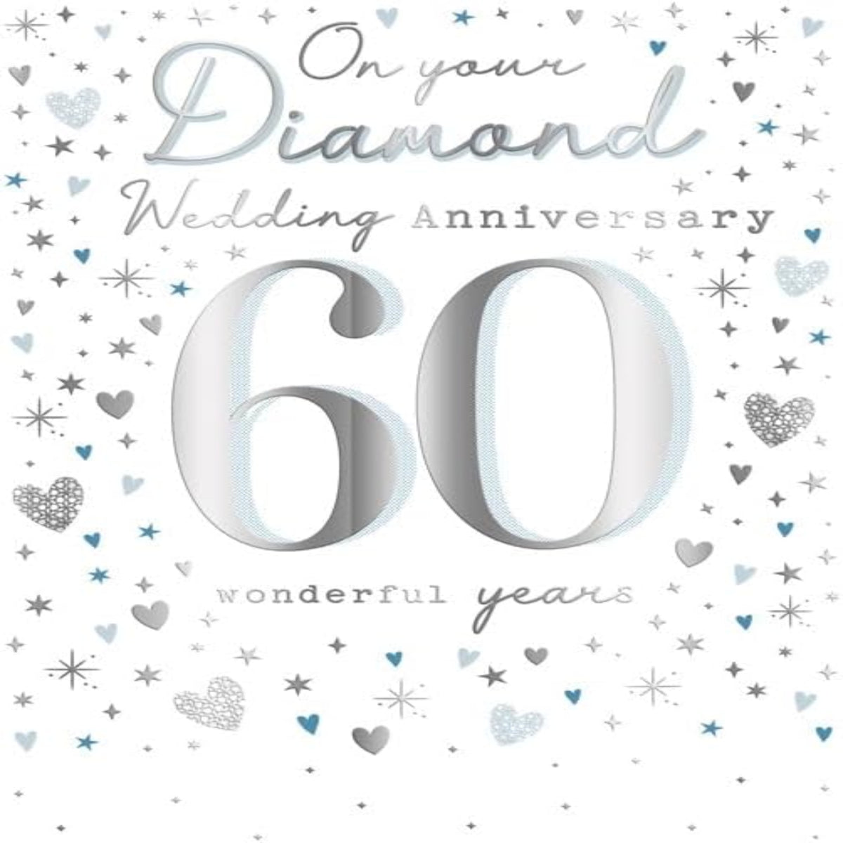 Diamond Wedding Anniversary Card | Memories to Treasure 60th Anniversary Card    -   Regal Publishing     -   9 x 6 inches