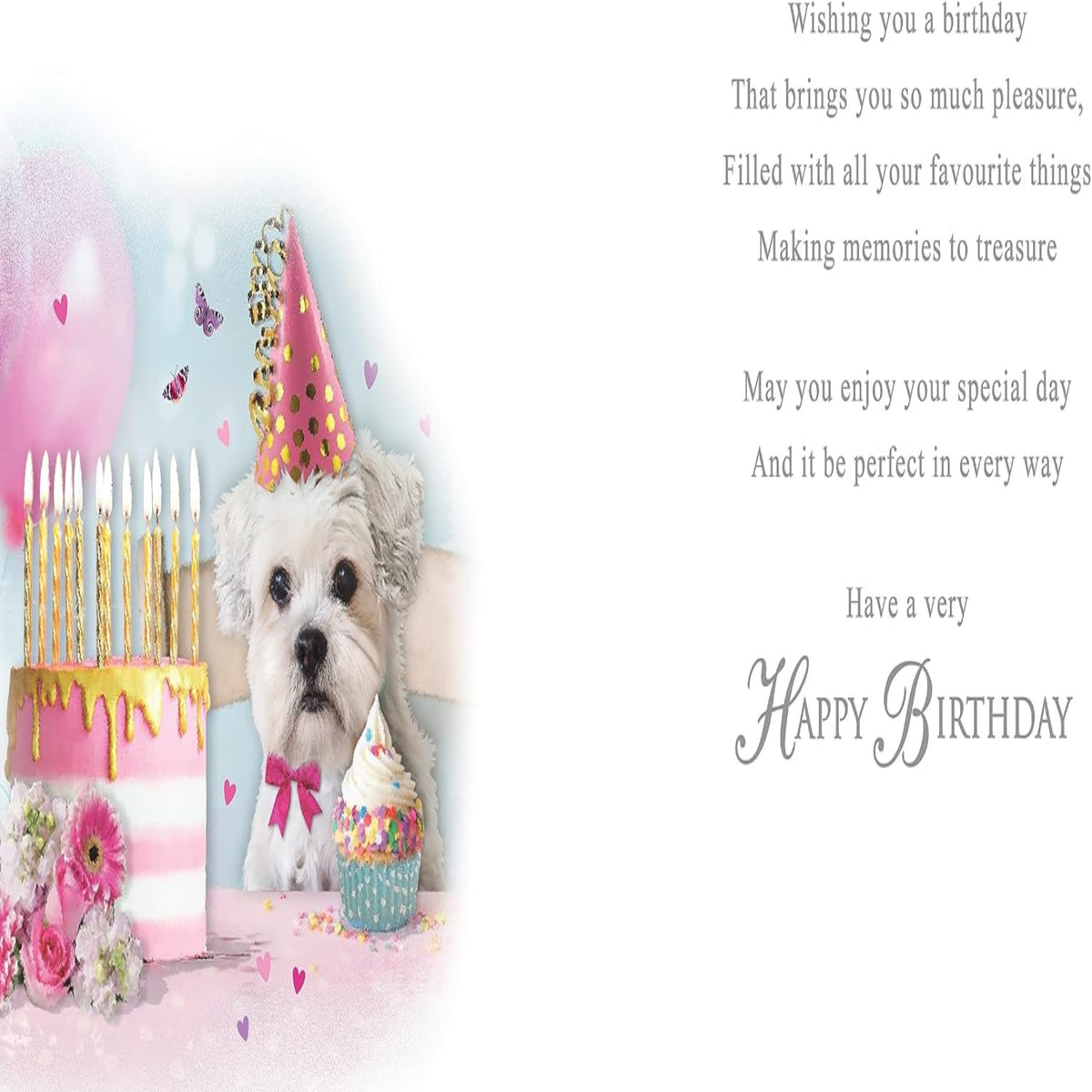Dog Birthday Card   –   Traditional Regal Publishing Card   -   8  x  6  inches