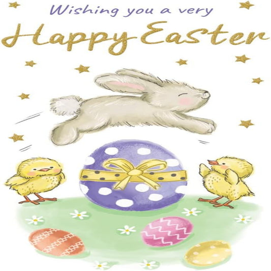 Easter Money Wallet Card with Bunny & Eggs | Easter Greeting Card  -   Regal Publishing   -   95   x  195 mm