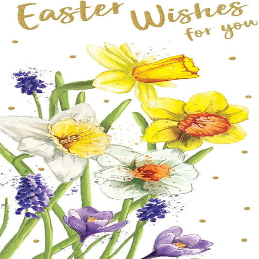 Easter Money Wallet Card Daffodils Design | Easter Gift Wallet  -   95  x  195 mm