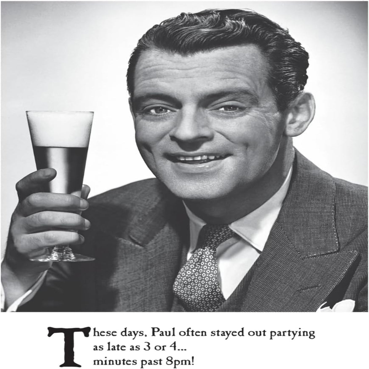 Emotional Rescue Funny Birthday Card for Men | Humorous Male Birthday Card     -    Black & White   -    5  x  7 inches
