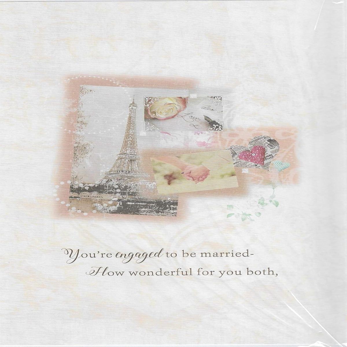 Engagement Congratulations Card Large | With Love  -    15 x 23 cm