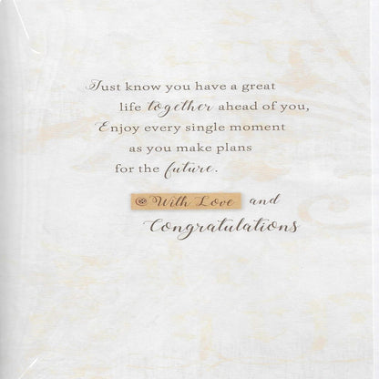 Engagement Congratulations Card Large | With Love  -    15 x 23 cm