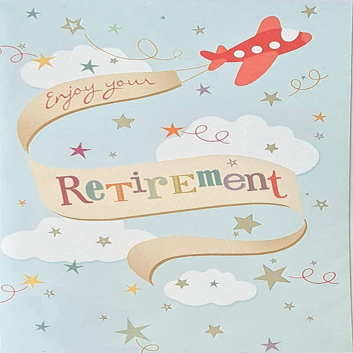Enjoy Your Retirement Greeting Card     -    Clouds    -   133 x 197mm