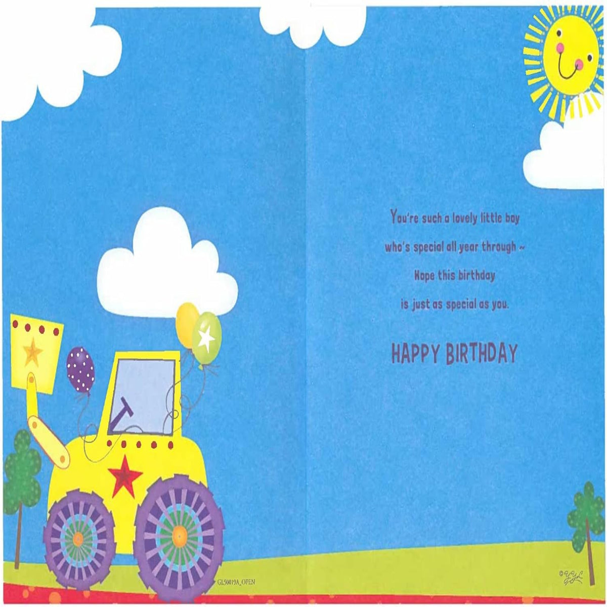 Express Yourself 3rd Birthday Card for Boy Tractor Design    -   Includes Envelope     -   Featuring Animated Tractor   -  19  x  13.3 cm