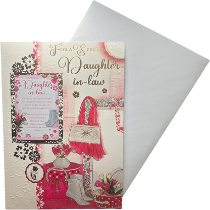 Express Yourself Birthday Card for Daughter-in-Law with Keepsake   -   22.8  x  15.3 cm
