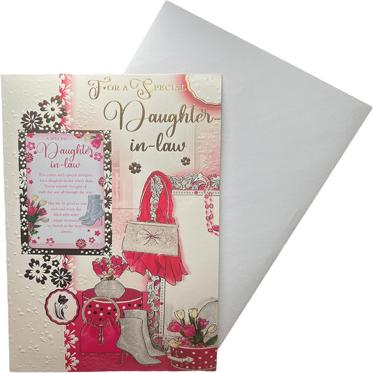 Express Yourself Birthday Card for Daughter-in-Law with Keepsake   -   22.8  x  15.3 cm