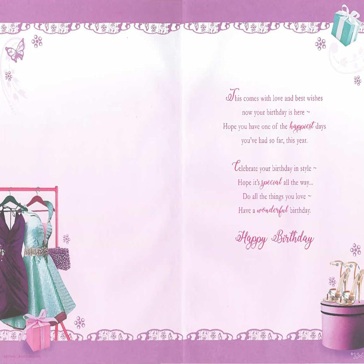 Express Yourself Granddaughter Birthday Card with Keepsake | Gifts & Shoes Design   -    ‎19 x 14 x 0.5 cm