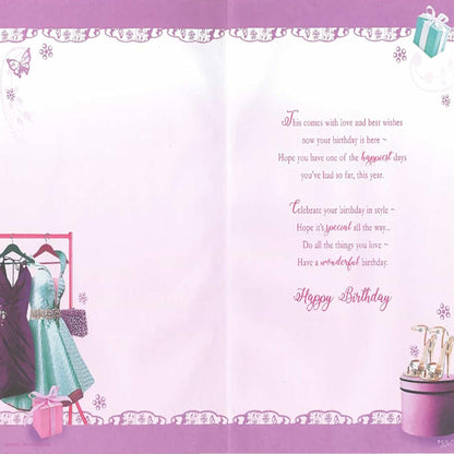 Express Yourself Granddaughter Birthday Card with Keepsake | Gifts & Shoes Design   -    ‎19 x 14 x 0.5 cm