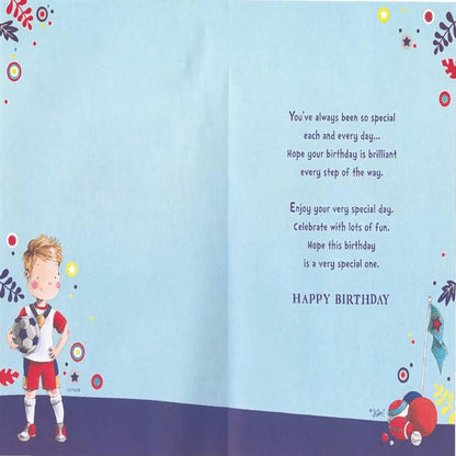 Express Yourself Grandson 9th Birthday Card with Badge and Envelope  -   22.8  x  15.3 cm