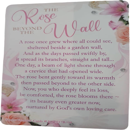 Express Yourself Heartfelt Sympathy Card with Keepsake   –   Eternal Roses