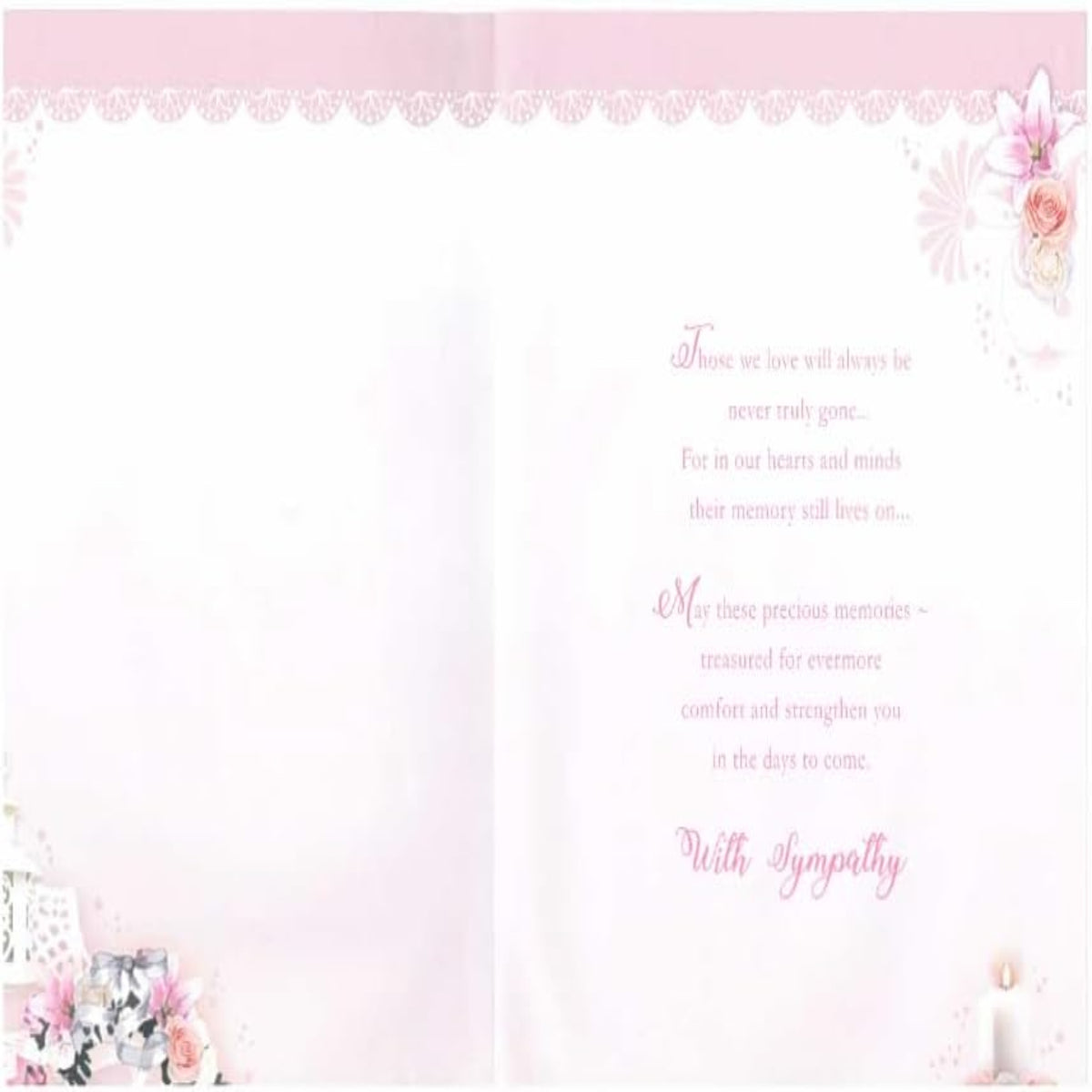 Express Yourself Heartfelt Sympathy Card with Keepsake   –   Eternal Roses