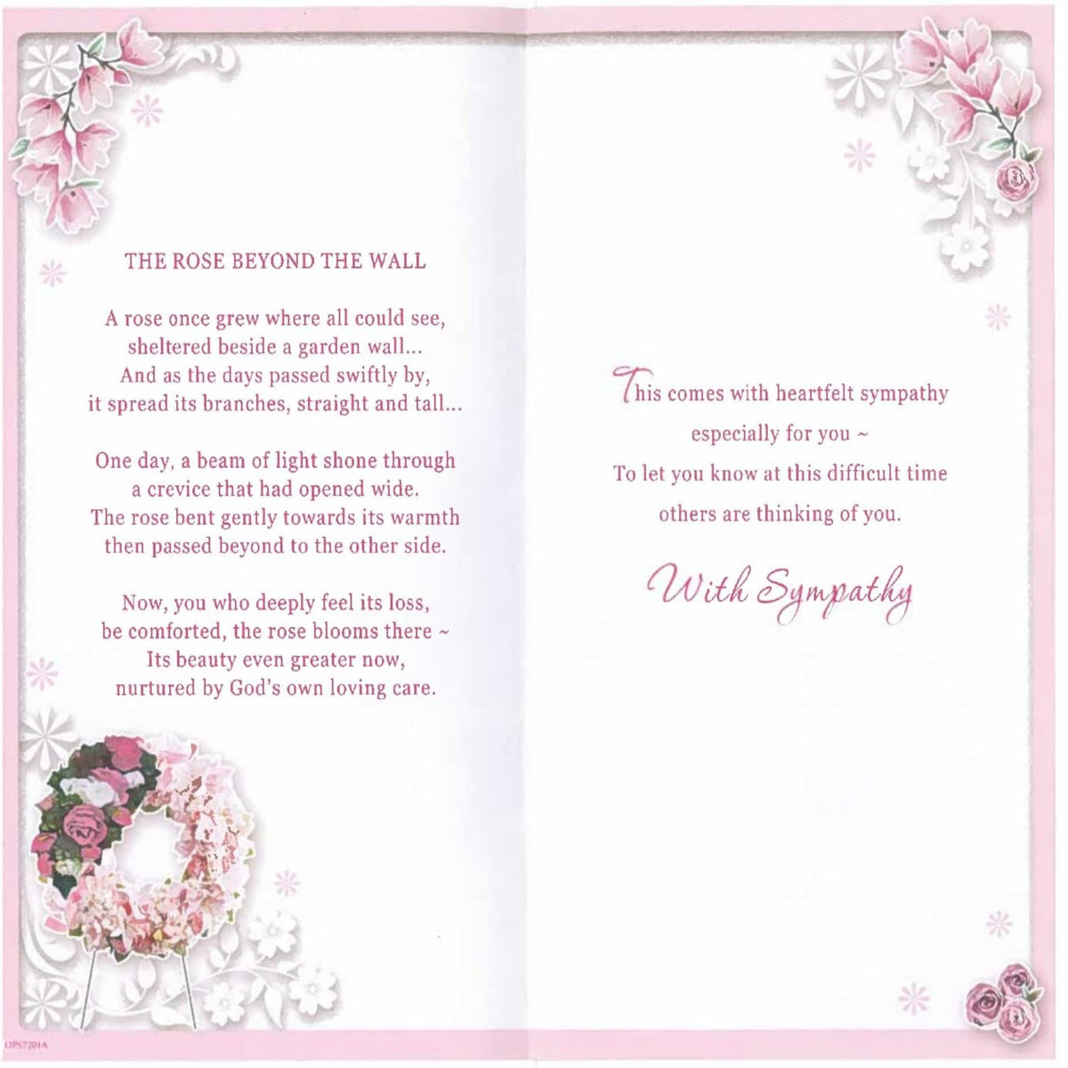 Express Yourself Sympathy Card for Loss of Wife with Envelope  -  23  x 12 cm