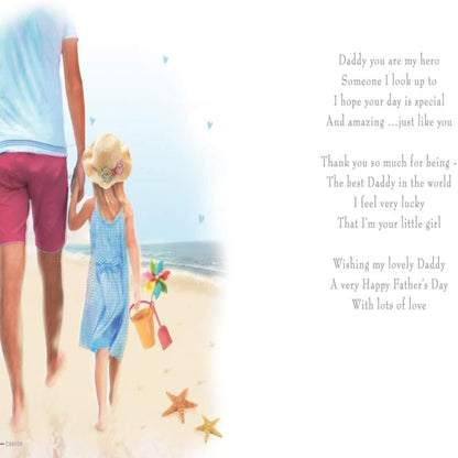 Father's Day Card Daddy From Girl   -   Regal Publishing   -   9 x 6 inches