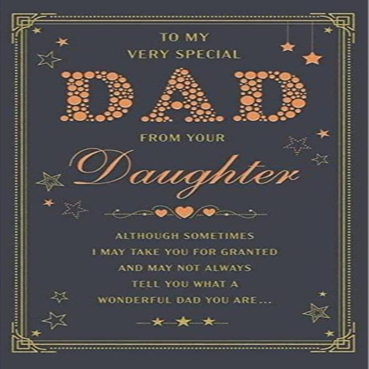 Father's Day Card from Daughter to Dad    -   Regal Publishing   -    9 x 6 inches