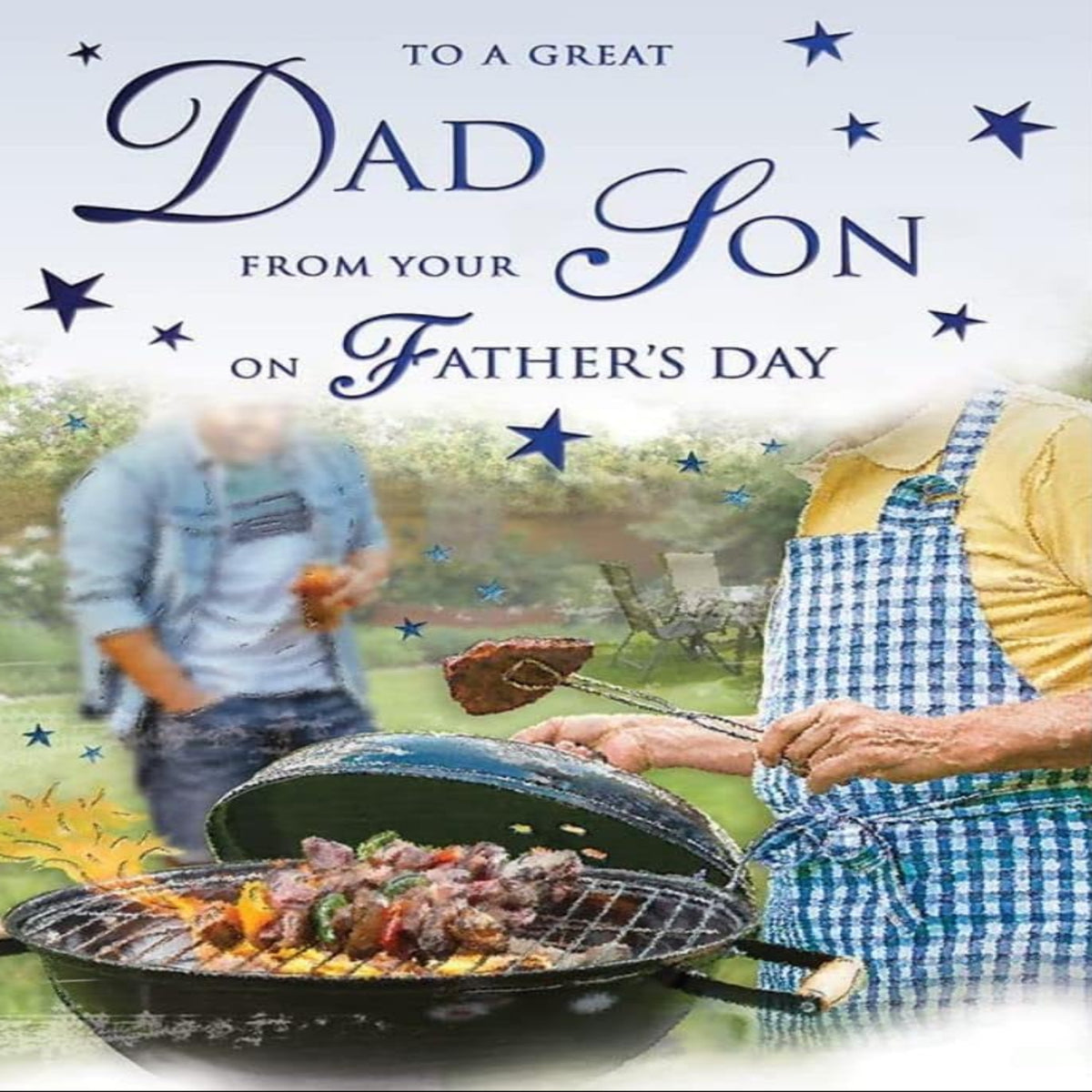 Father's Day Card To A Great Dad From Your Son  -  9  x  6 inches