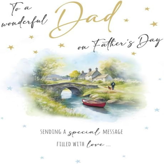 Father's Day Card for a Wonderful Dad   -    Regal Publishing    -   9 x 6 inches