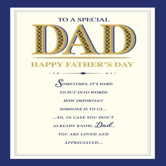 Father's Day Card for Dad  –  Special Dad Greeting Card  -  Regal Publishing  -   9  x  6 inches