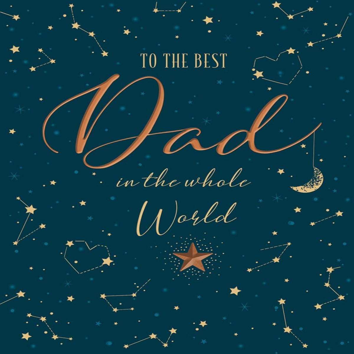 Father’s Day Card for Dad   –   Best Dad in the World   -   8 x 6 inches