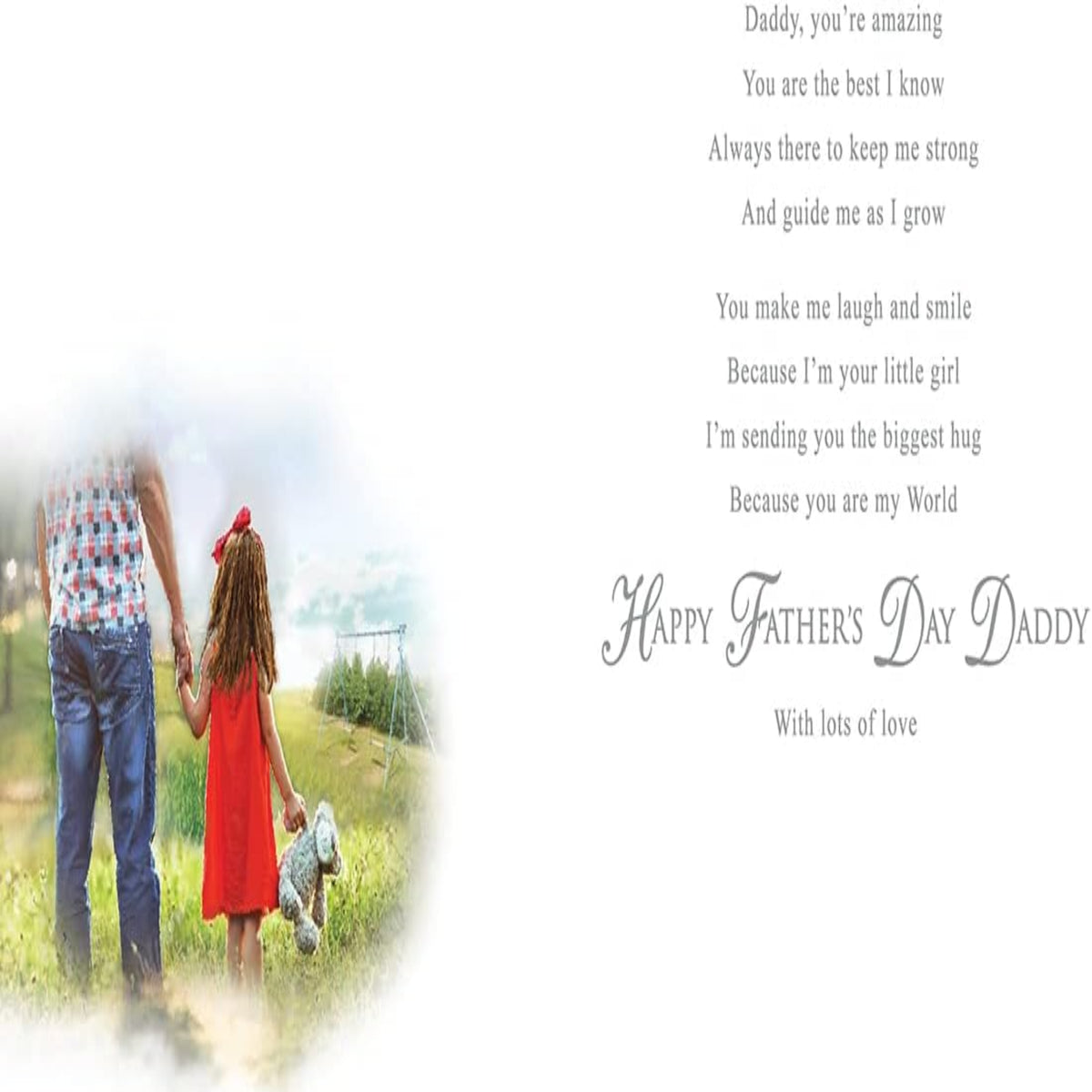 Father's Day Card for Daddy from Daughter  -   Regal Publishing   -   9 x 6 inches