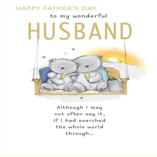 Father’s Day Card for Wonderful Husband   -   Regal Publishing    -   9   x   6   inches