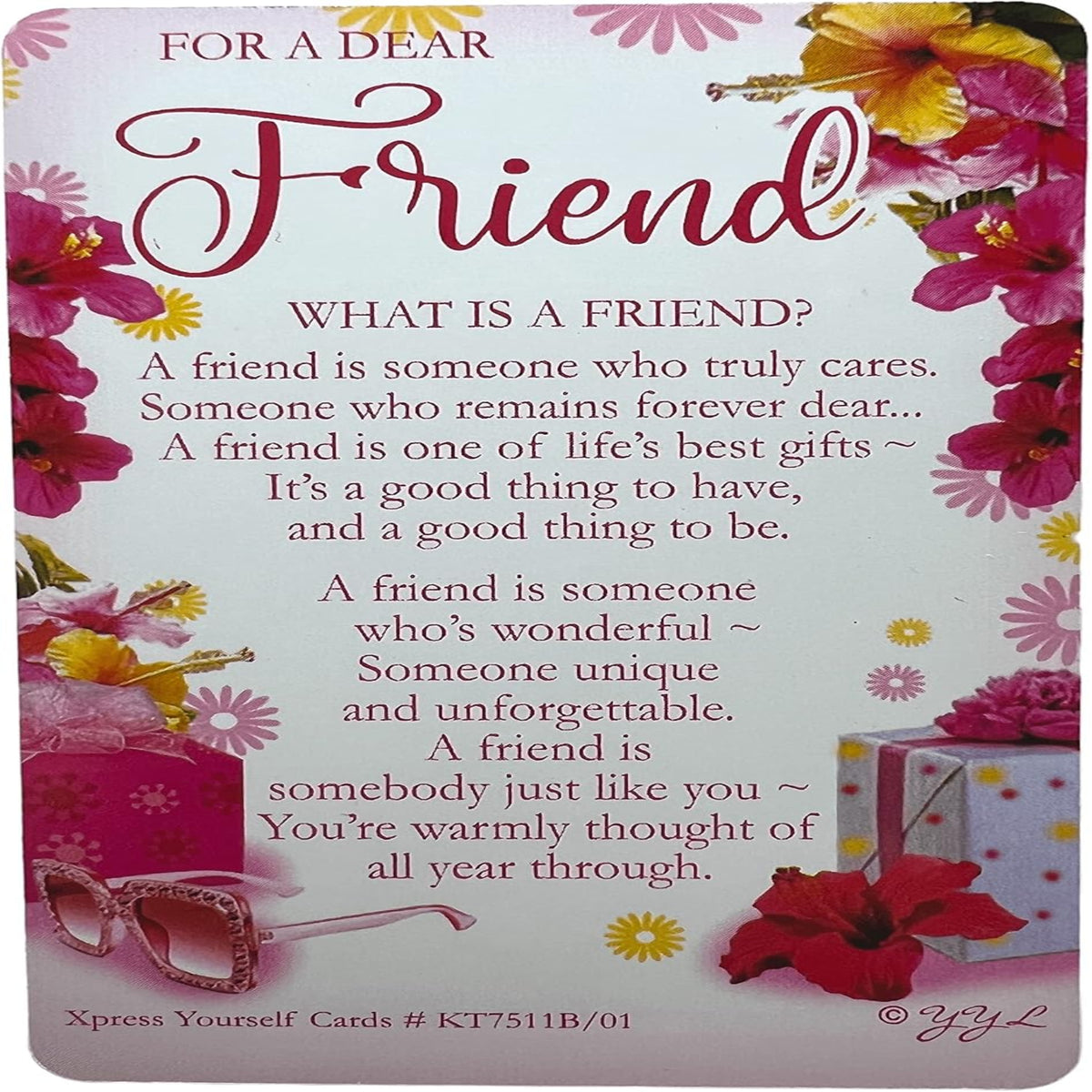 Female Friend Birthday Card with Keepsake  -  Gift Theme Design  -  ‎22.8 x 15.3 cm