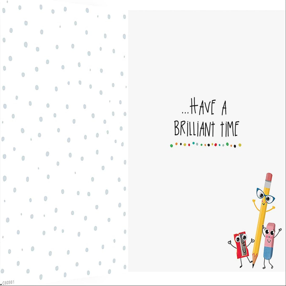 First Day at School Card | Traditional New School Greeting Card  -  Regal Publishing  -  8 x 6 inches