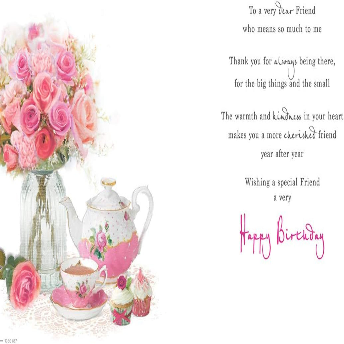 Friend Birthday Card   -   Piccadilly Greetings  -   9   x   6 inches