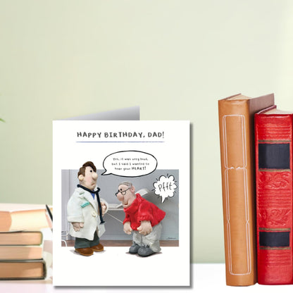 Funny Birthday Card for Dad | Examined at the Doctors Humour Card   -  Multi-coloured    -   15.4  x  18.4 cm