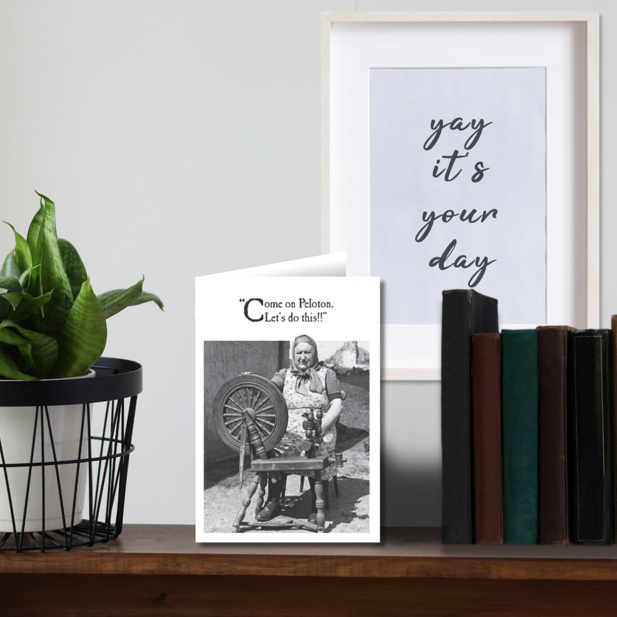 Funny Birthday Card for Her | On The Ceiling Humour Greeting Card    -    133x133mm