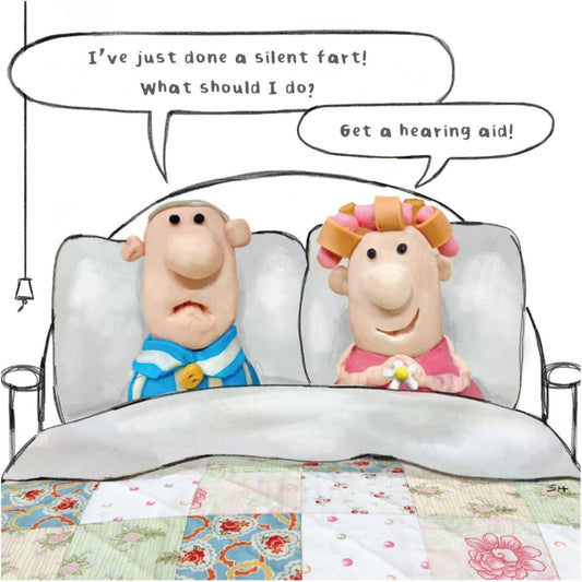 Funny Birthday Card for Him | Get a Hearing Aid Humour Card  -   6  x  6 inches