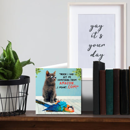 Funny Birthday Card for Him – Amazon Joke | Virtual Safari  -   6 x 6 inches