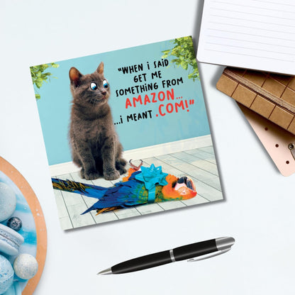 Funny Birthday Card for Him – Amazon Joke | Virtual Safari  -   6 x 6 inches