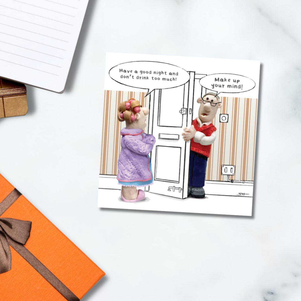 Funny Birthday Card for Him   –   Make Up Your Mind    -    6  x  6 inches