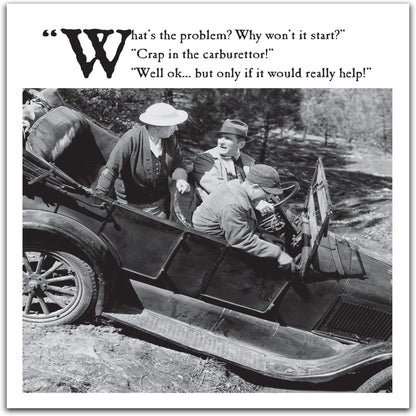 Funny Birthday Card for Him   –   What’s the Problem?  -   Emotional Rescue   -  Black & White   -   15.4   x   18.4 cm