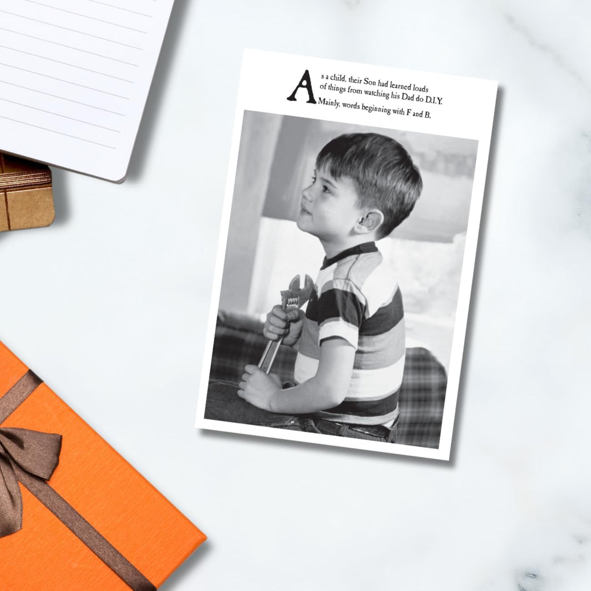 Funny Birthday Card for Son | DIY Humour Birthday Greeting Card  -  Black & White   -   6 x 9 inches