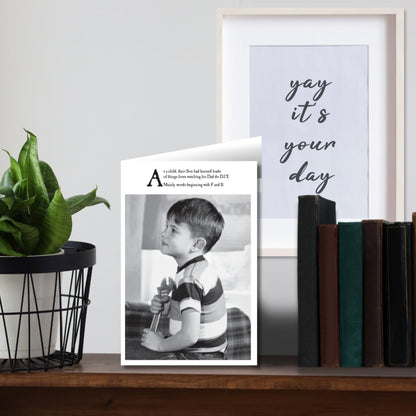 Funny Birthday Card for Son | DIY Humour Birthday Greeting Card  -  Black & White   -   6 x 9 inches