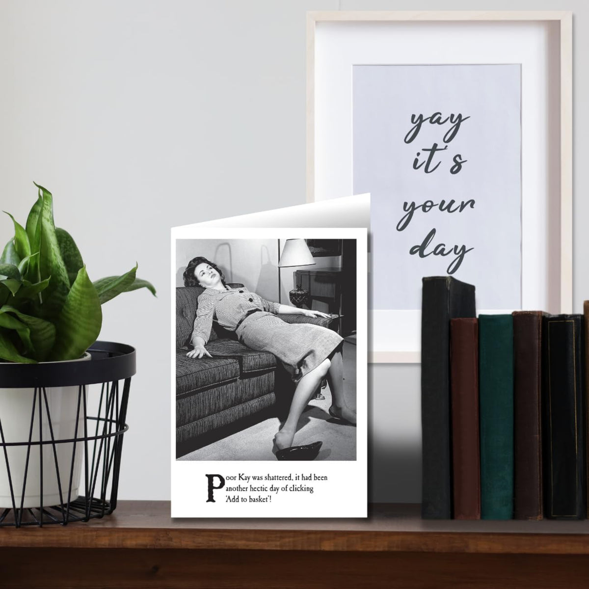 Funny Blank Greeting Card 'Shattered' | Emotional Rescue Photographic Card   -  5  x 7 inches