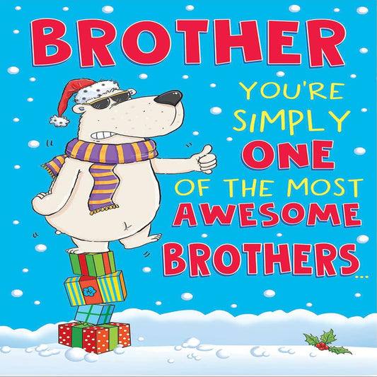 Funny Christmas Card for Brother   –    Regal Publishing    -   9  x  6 inches