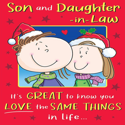 Funny Christmas Card for Son & Daughter-in-Law  - Regal Publishing  -  9  x  6 inches
