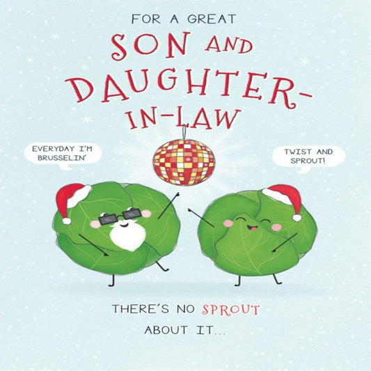 Funny Christmas Card for Son & Daughter-in-Law   –   Piccadilly Greetings   -   8   x   6 inches
