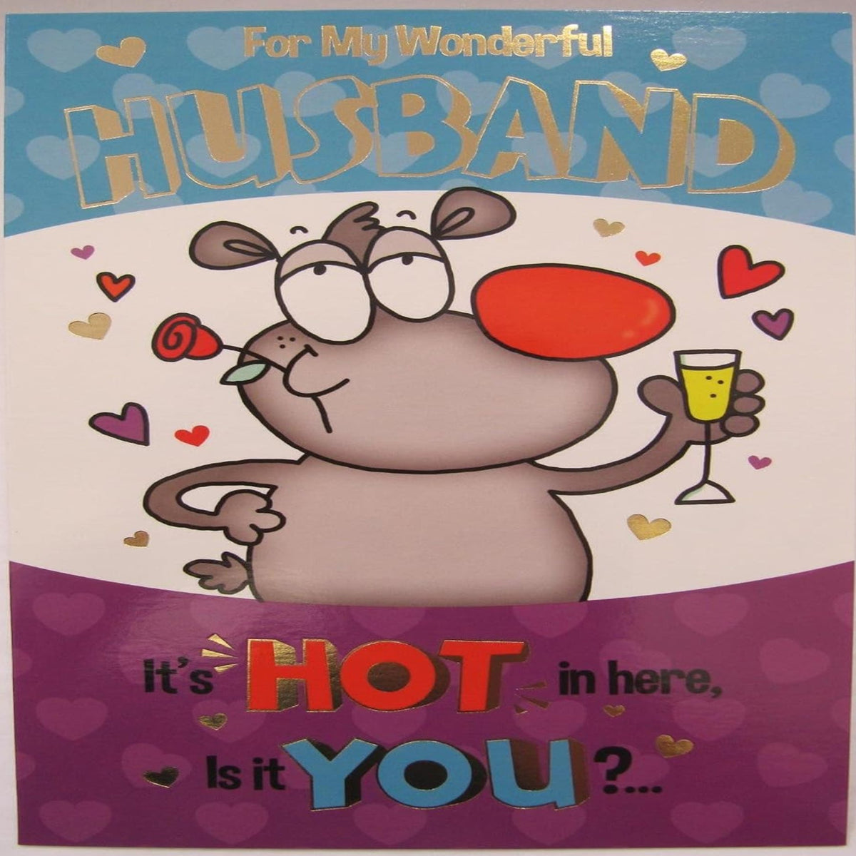 Funny Husband Birthday Card  |  Colourful Humorous Birthday Greeting Card