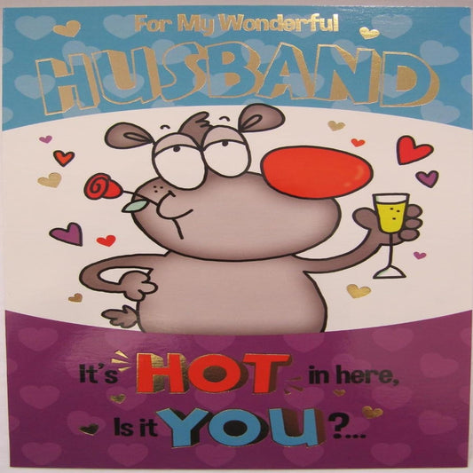 Funny Husband Birthday Card  |  Colourful Humorous Birthday Greeting Card