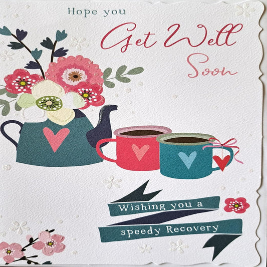 Get Well Soon Card | Wishing You a Speedy Recovery  -  19.5cm x 13.5 cm