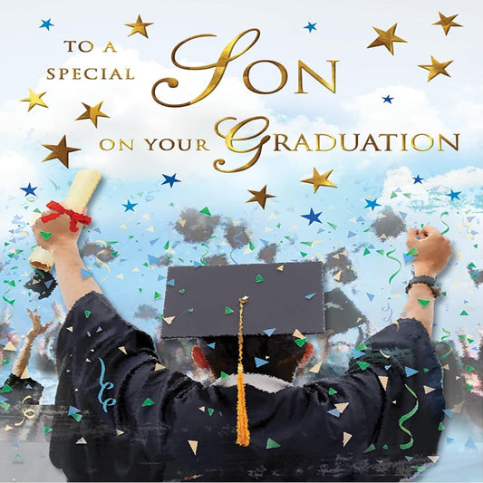 Graduation Card for Son   -   Traditional Design   -   Regal Publishing    -   8  x  6 inches