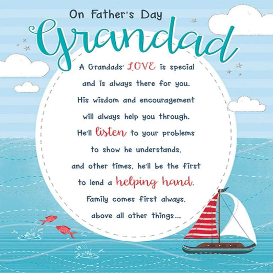Grandad Father’s Day Card   -  Regal Publishing  -  8  x  6 inches